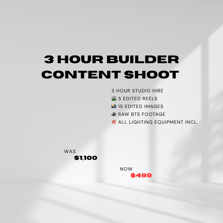 3-Hour Builder Content Shoot